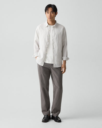 Irving Shirt in Relaxed Linen Stripe