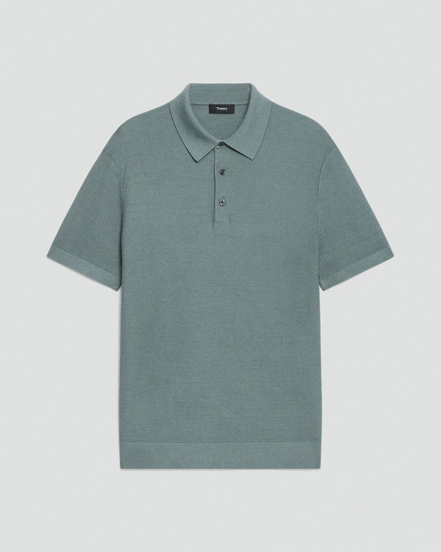 Polo Shirt in Silk-Cotton