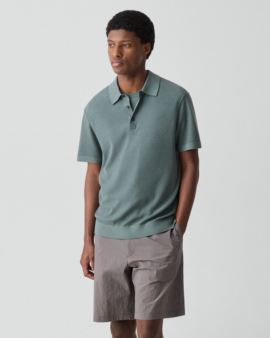 Polo Shirt in Silk-Cotton