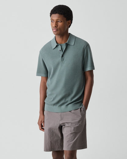 Polo Shirt in Silk-Cotton