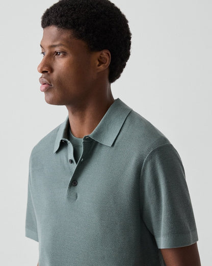 Polo Shirt in Silk-Cotton