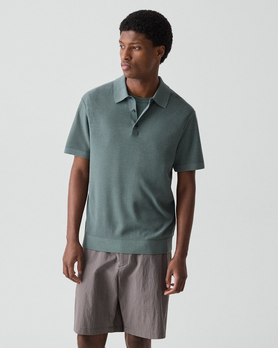 Polo Shirt in Silk-Cotton