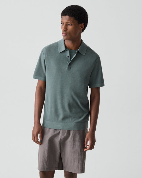 Polo Shirt in Silk-Cotton