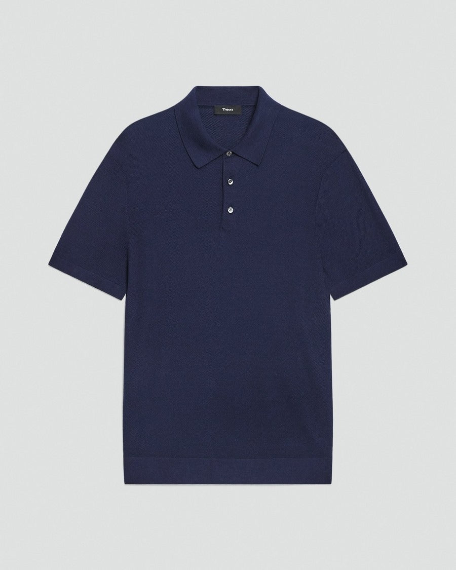 Polo Shirt in Silk-Cotton