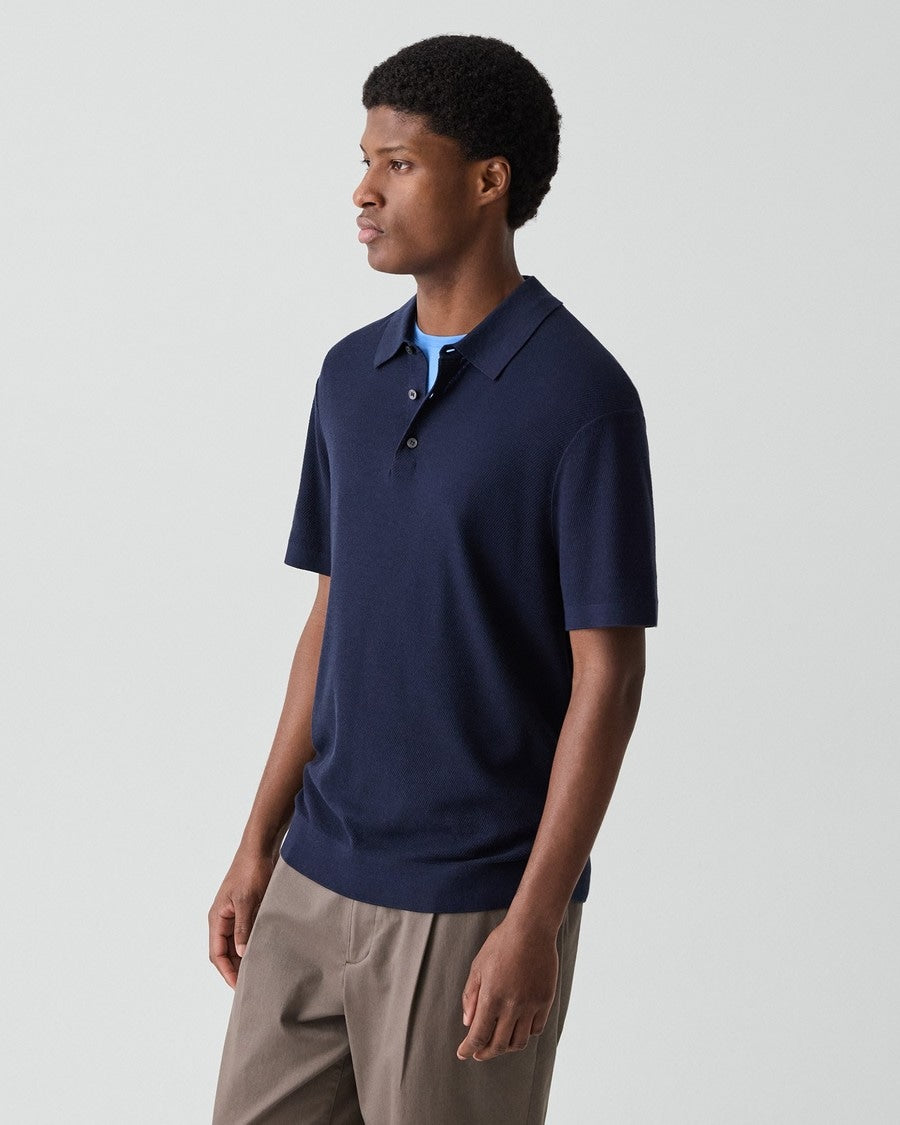 Polo Shirt in Silk-Cotton