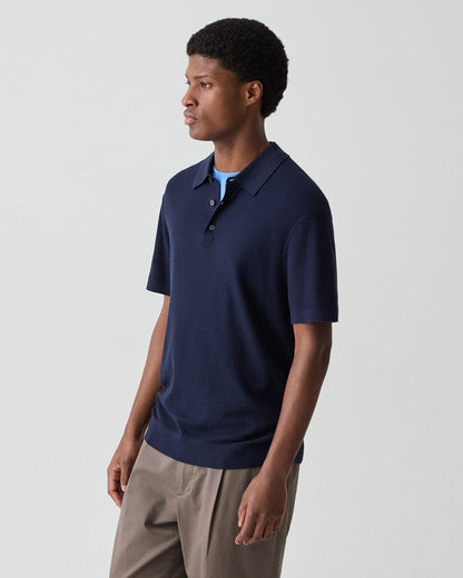 Polo Shirt in Silk-Cotton