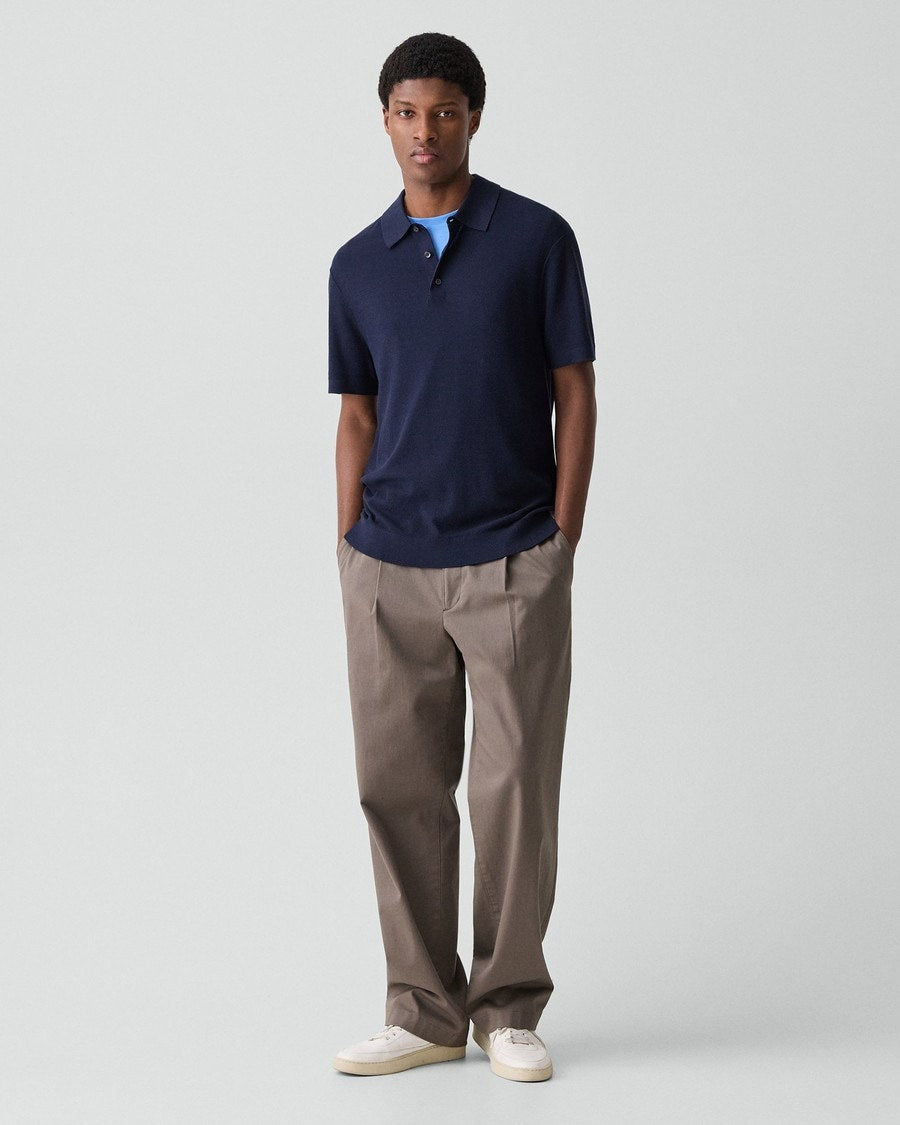 Polo Shirt in Silk-Cotton