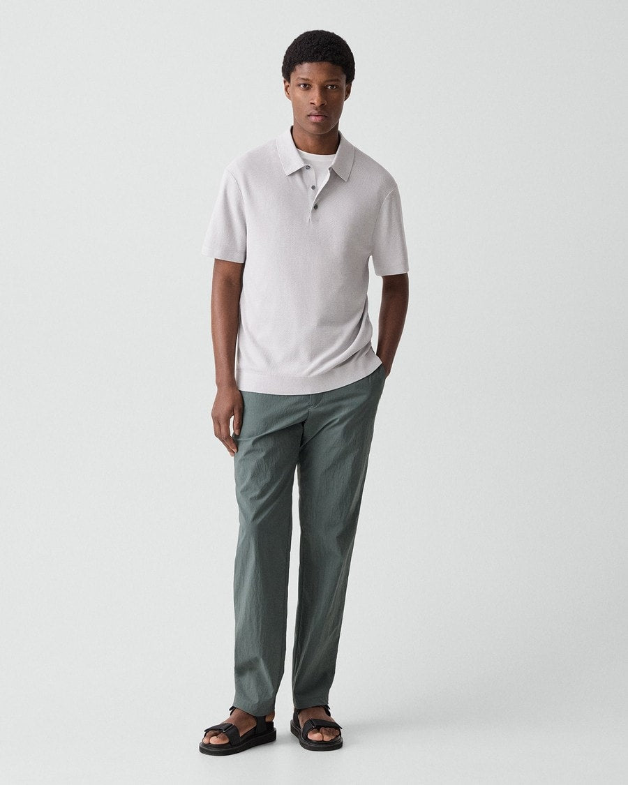 Polo Shirt in Silk-Cotton