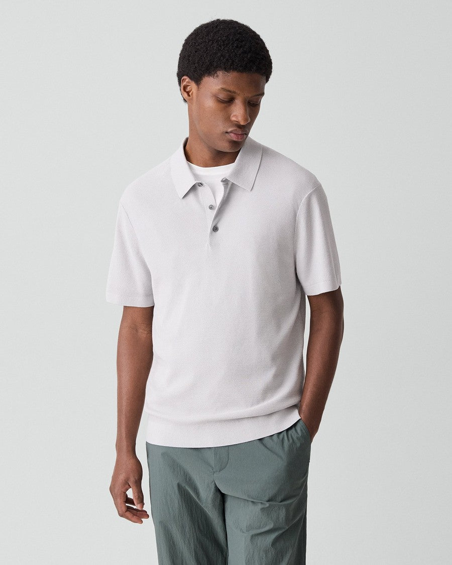 Polo Shirt in Silk-Cotton