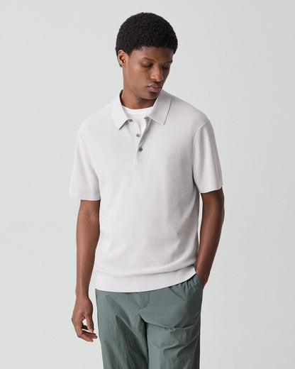 Polo Shirt in Silk-Cotton