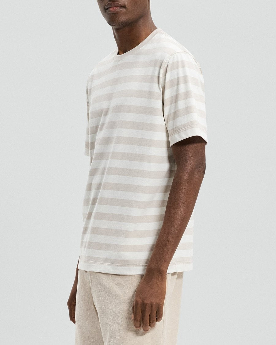 Relaxed Tee in Striped Cotton