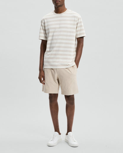 Relaxed Tee in Striped Cotton
