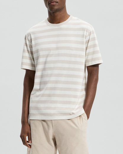 Relaxed Tee in Striped Cotton