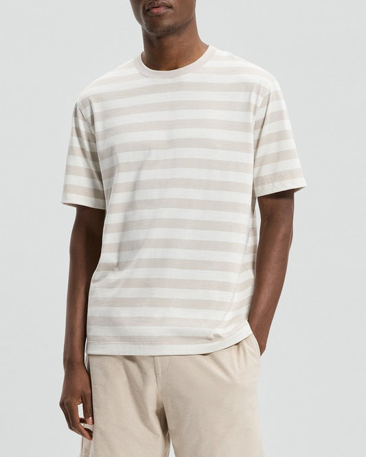 Relaxed Tee in Striped Cotton