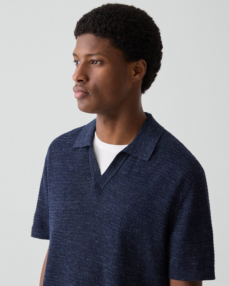 Brenan Polo Shirt in Pacific Linen