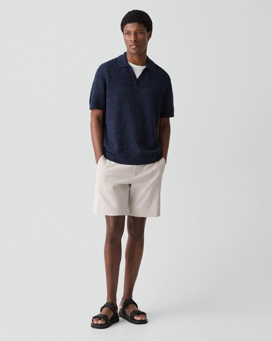 Brenan Polo Shirt in Pacific Linen