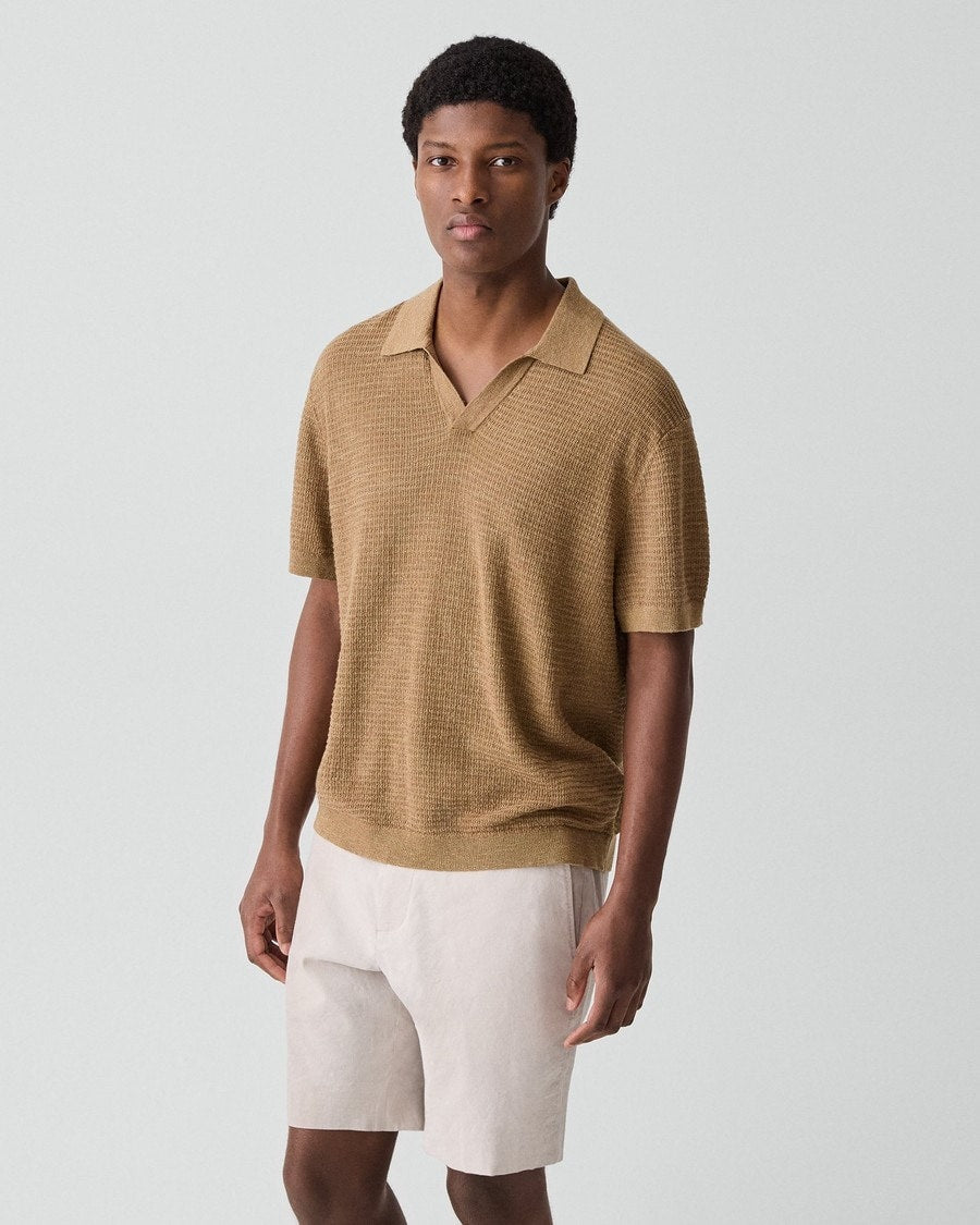 Brenan Polo Shirt in Pacific Linen