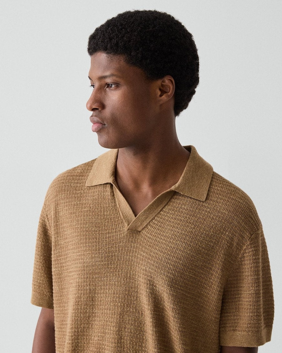 Brenan Polo Shirt in Pacific Linen
