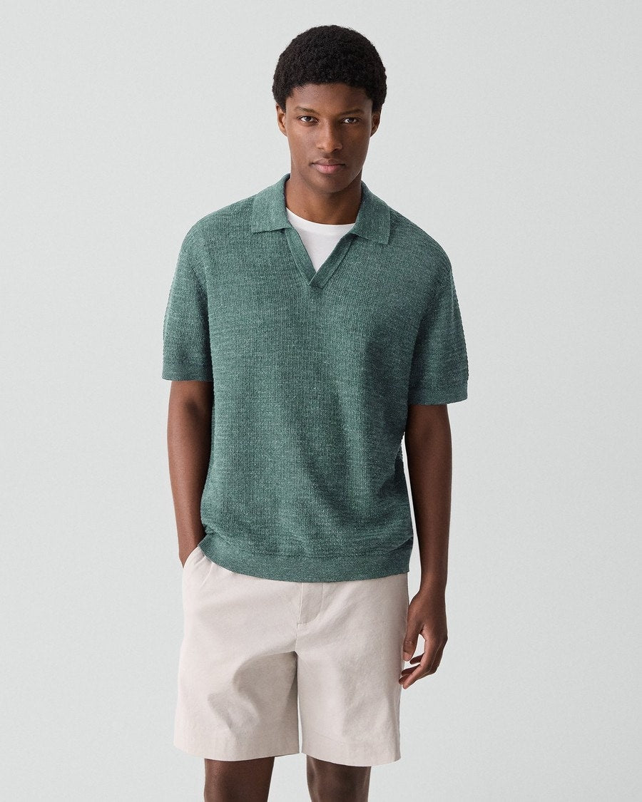 Brenan Polo Shirt in Pacific Linen