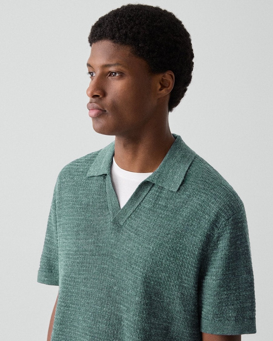 Brenan Polo Shirt in Pacific Linen