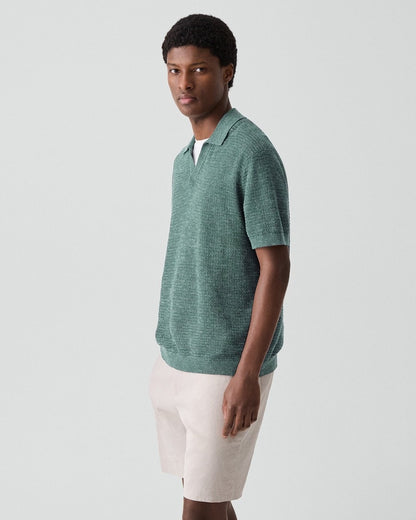 Brenan Polo Shirt in Pacific Linen
