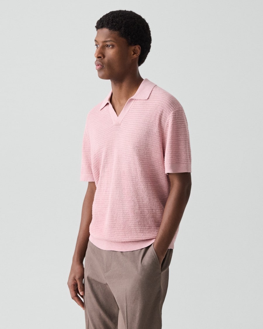 Brenan Polo Shirt in Pacific Linen