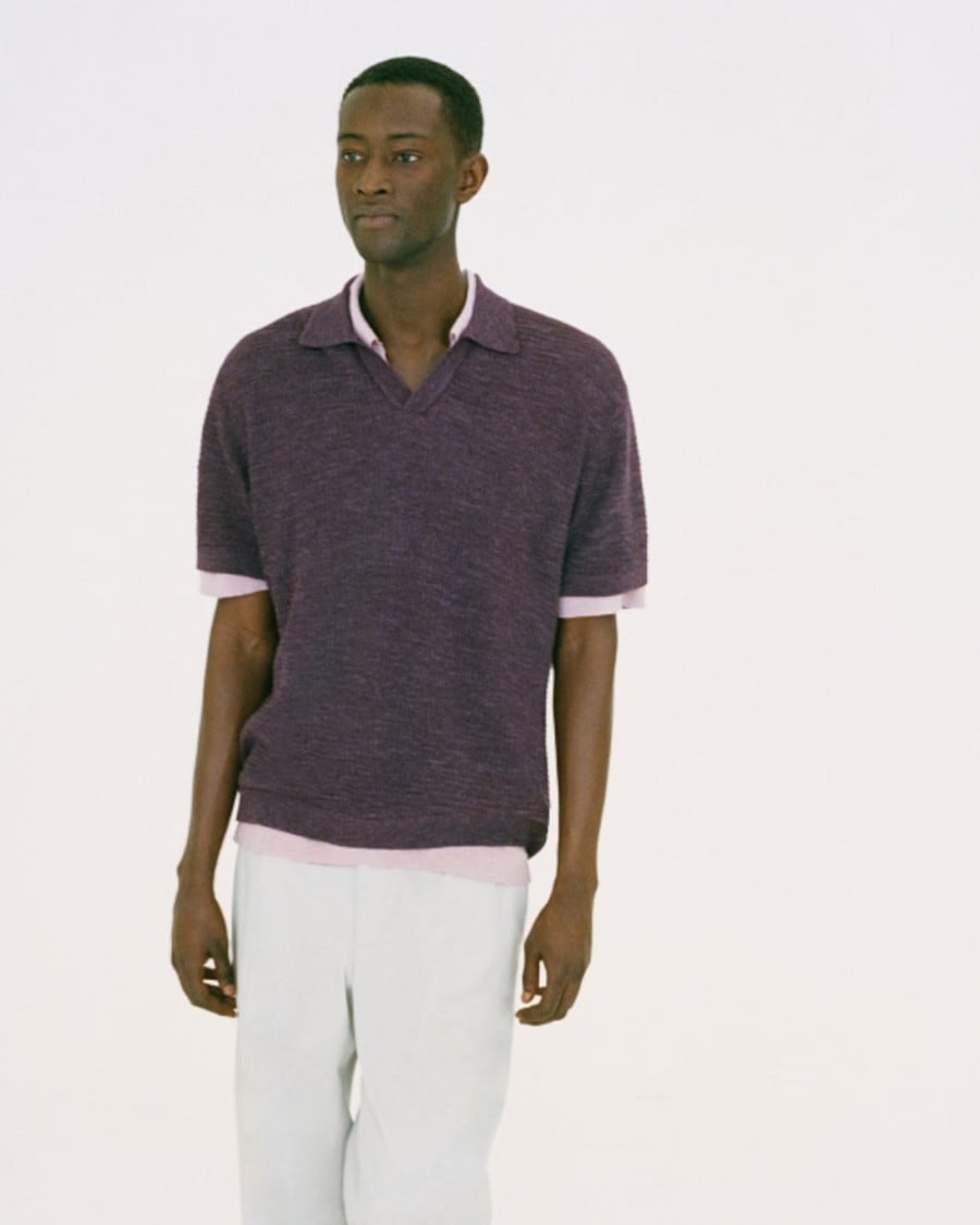 Brenan Polo Shirt in Pacific Linen