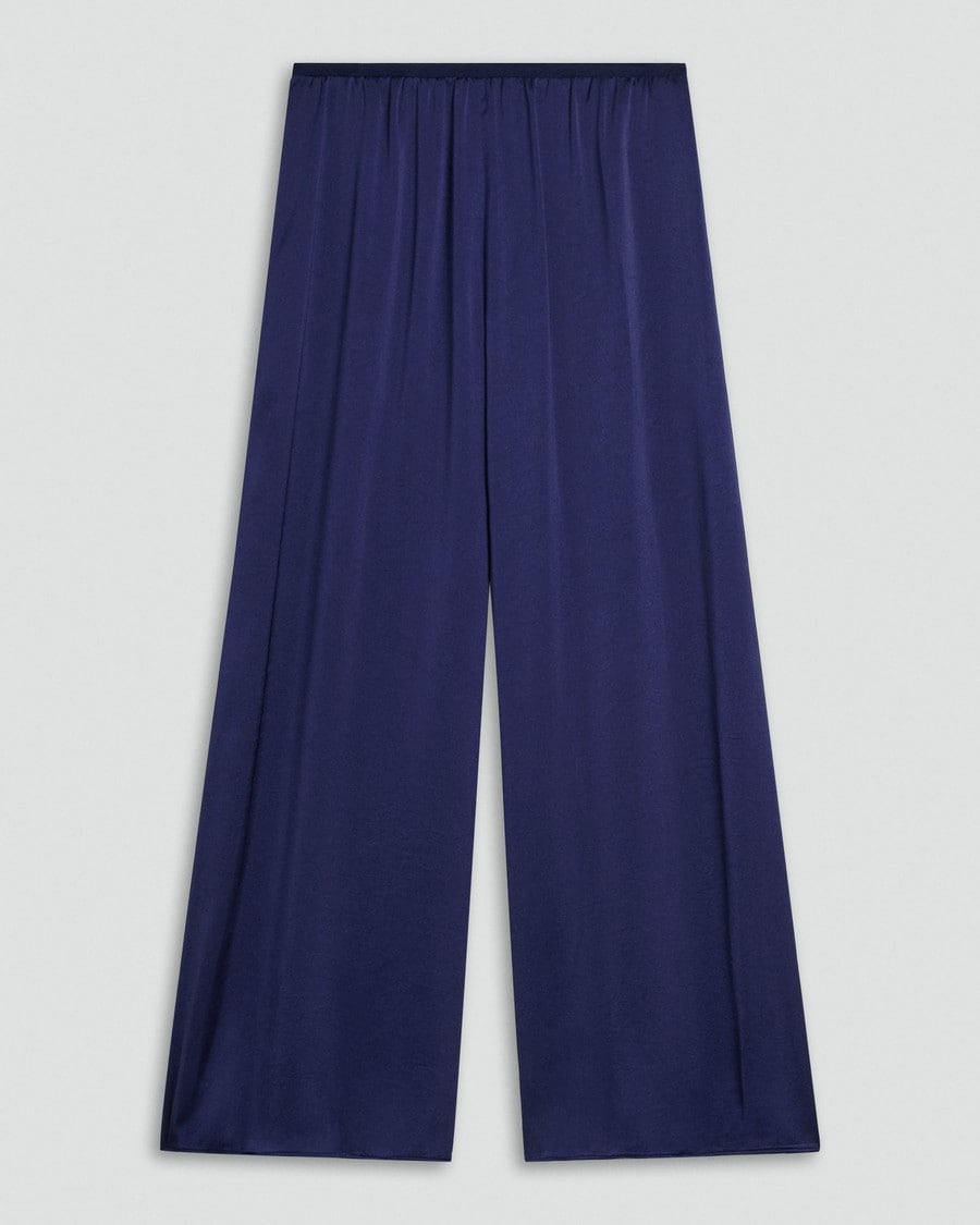 Cropped Fluid Pant in Crushed Satin