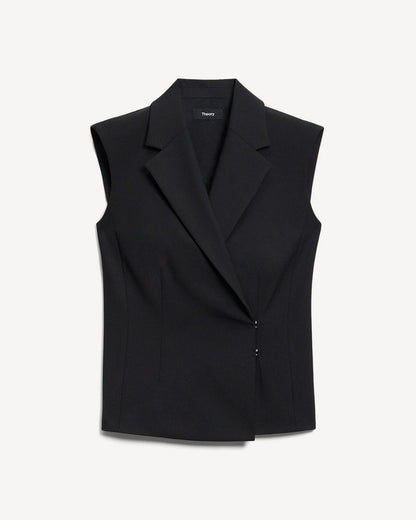 Asymmetrical Vest in Good Wool
