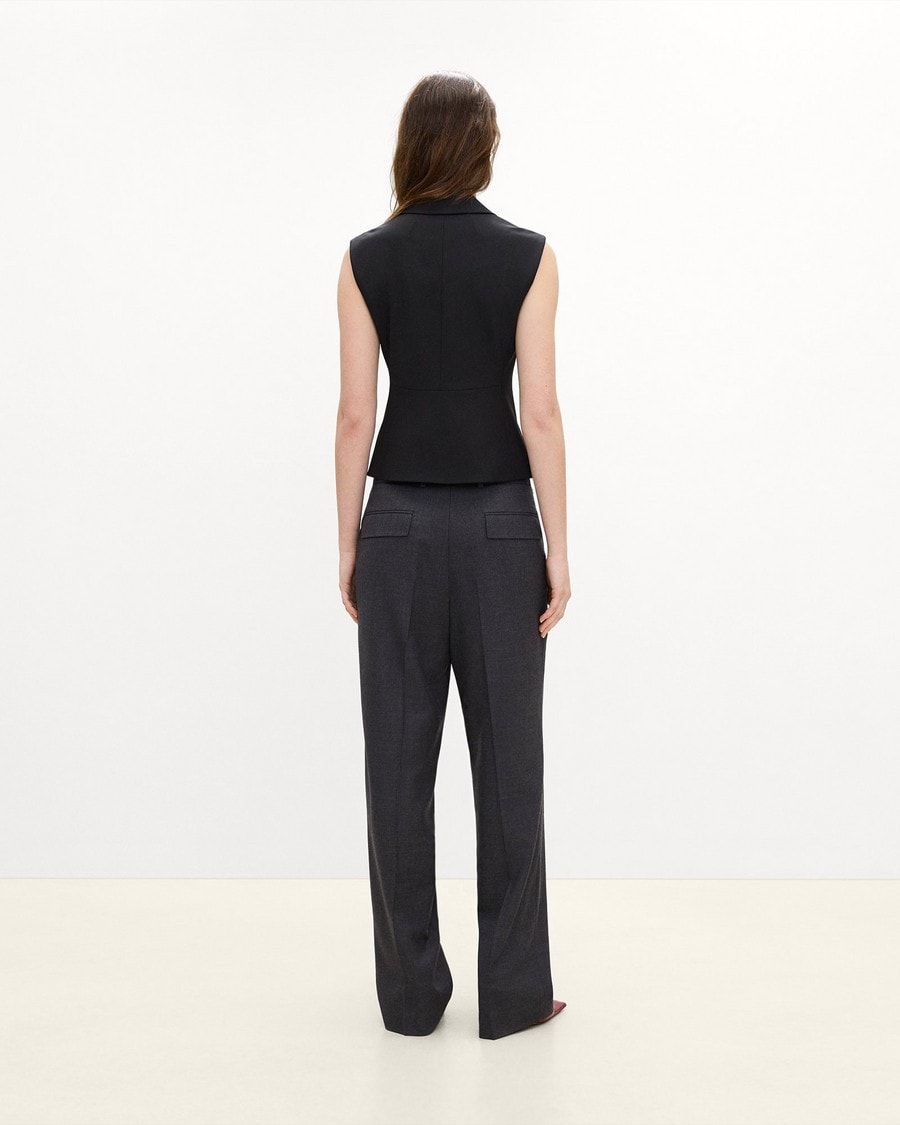 Asymmetrical Vest in Good Wool