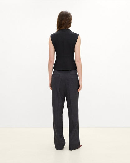 Asymmetrical Vest in Good Wool