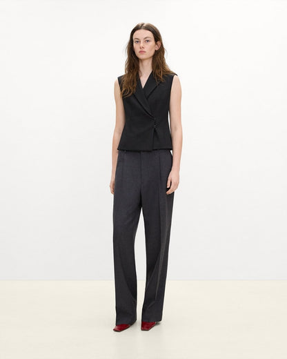 Asymmetrical Vest in Good Wool