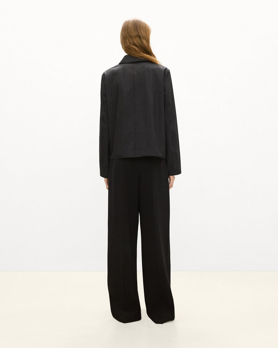 Boxy Patch Pocket Jacket in Trench Cotton