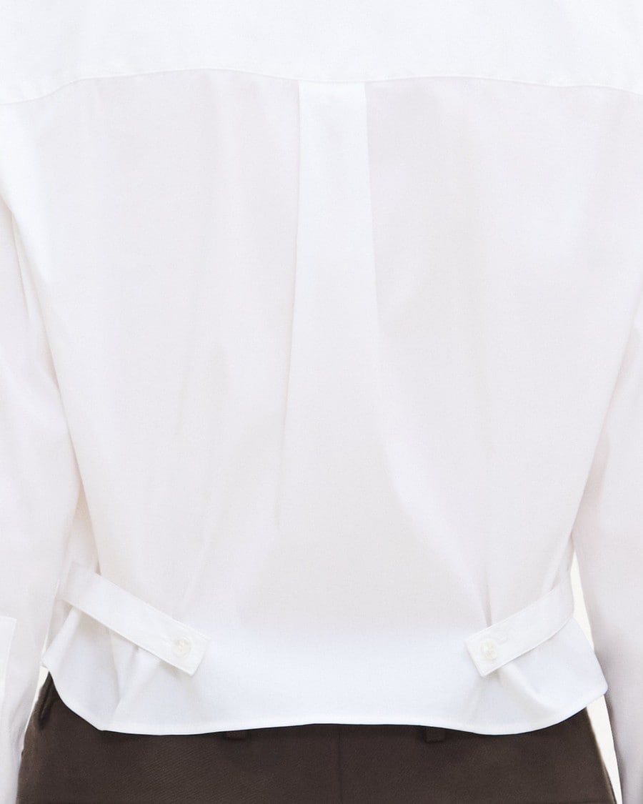 Cropped Tab Shirt in Good Poplin