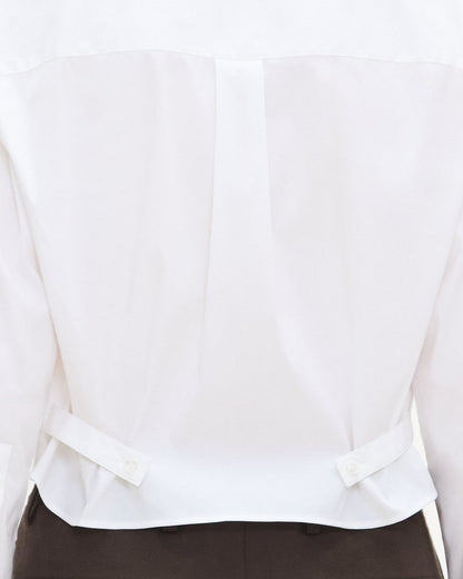 Cropped Tab Shirt in Good Poplin