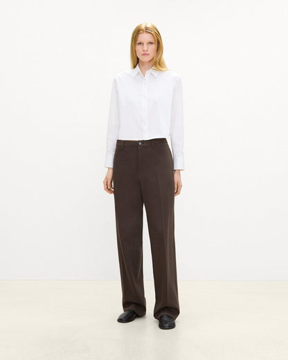 Cropped Tab Shirt in Good Poplin