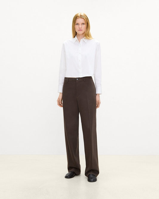 Cropped Tab Shirt in Good Poplin