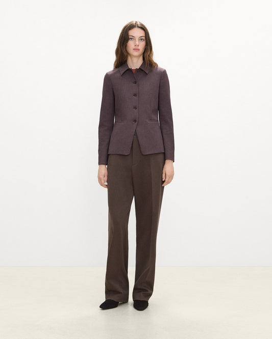 Cutaway Jacket in Mélange Crepe