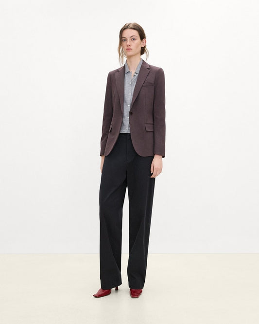 Staple Blazer in Mélange Crepe