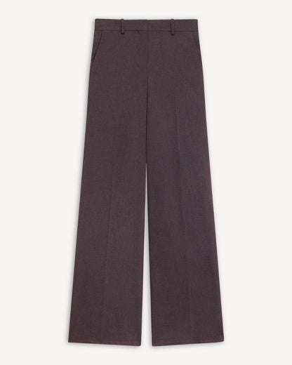 Fluid Flare Pant, 33’’ in Mélange Crepe