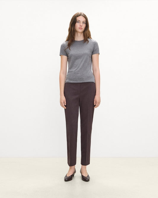Treeca Pull-On Pant in Mélange Crepe