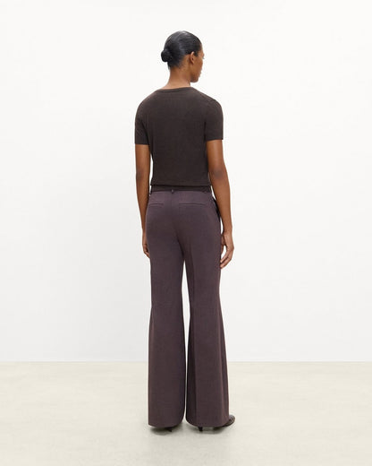 Fluid Flare Pant, 30’’ in Mélange Crepe