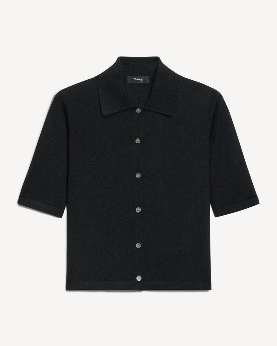 Short-Sleeve Knit Shirt in Regal Wool