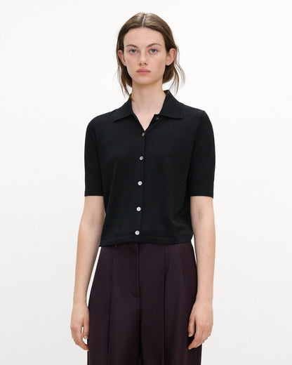 Short-Sleeve Knit Shirt in Regal Wool