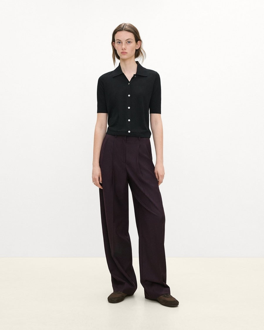 Short-Sleeve Knit Shirt in Regal Wool