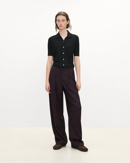 Short-Sleeve Knit Shirt in Regal Wool