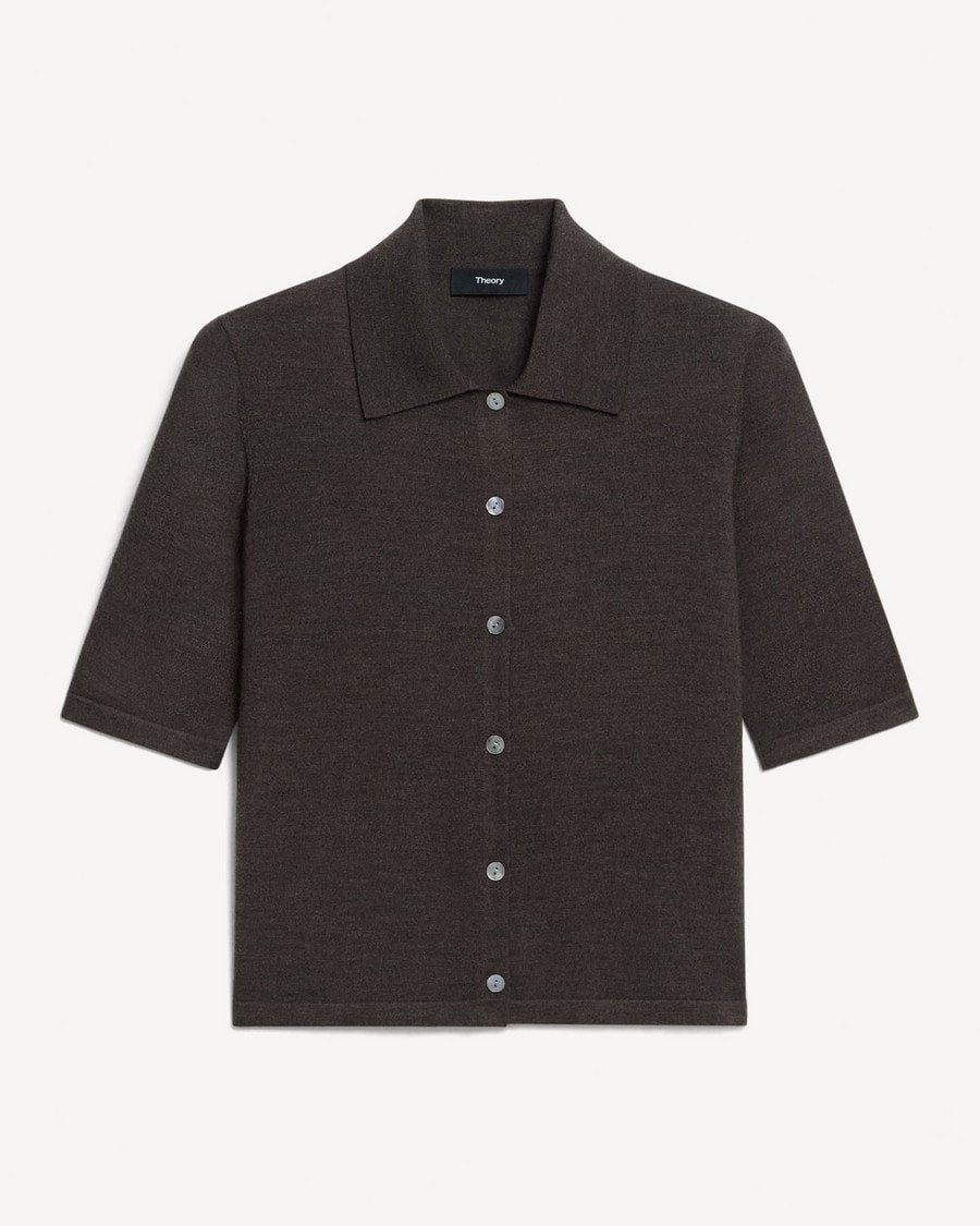 Short-Sleeve Knit Shirt in Regal Wool