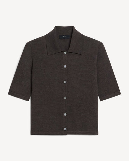 Short-Sleeve Knit Shirt in Regal Wool