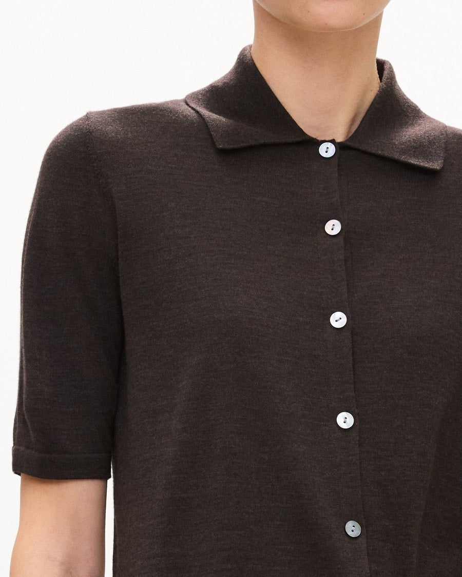 Short-Sleeve Knit Shirt in Regal Wool