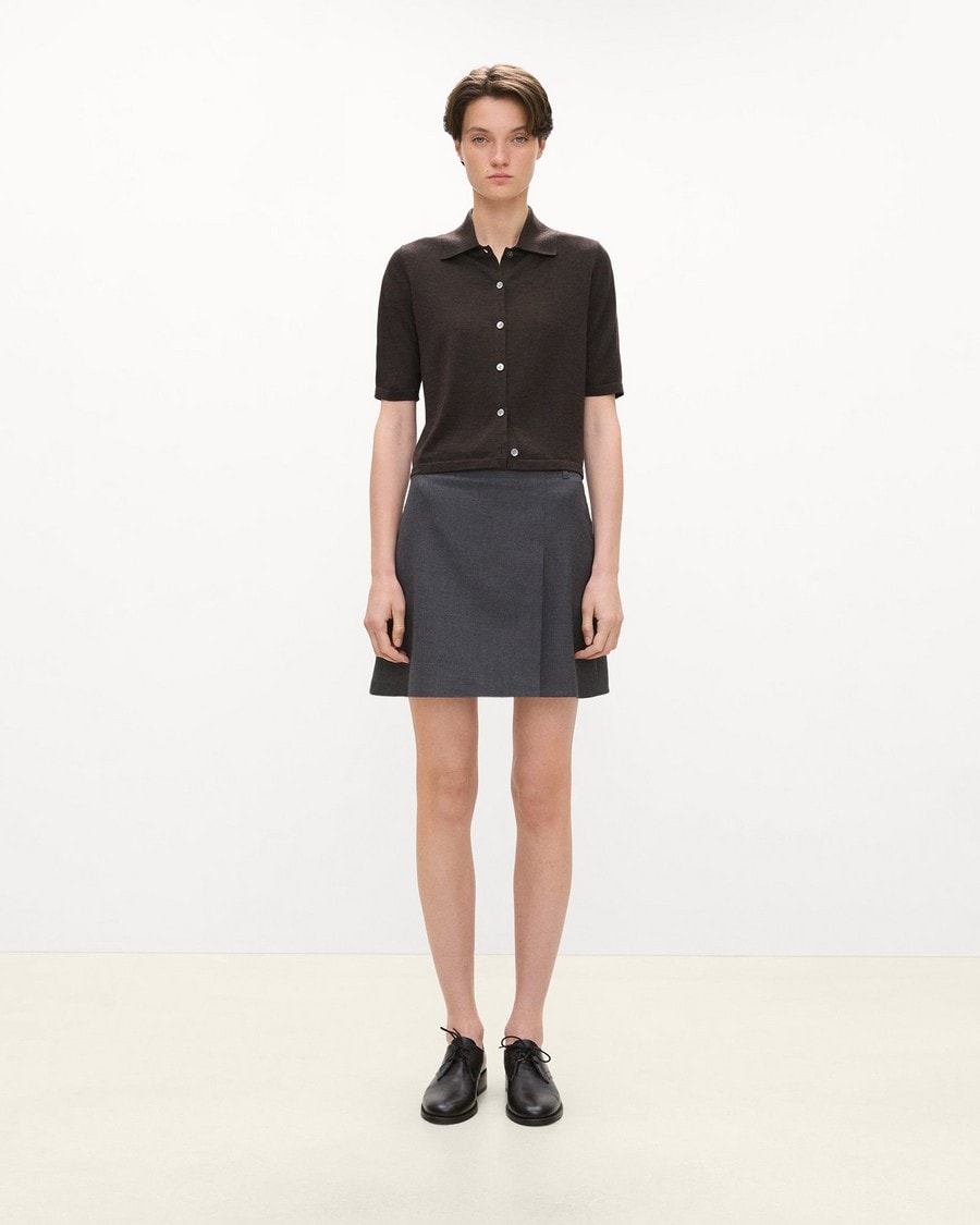 Short-Sleeve Knit Shirt in Regal Wool